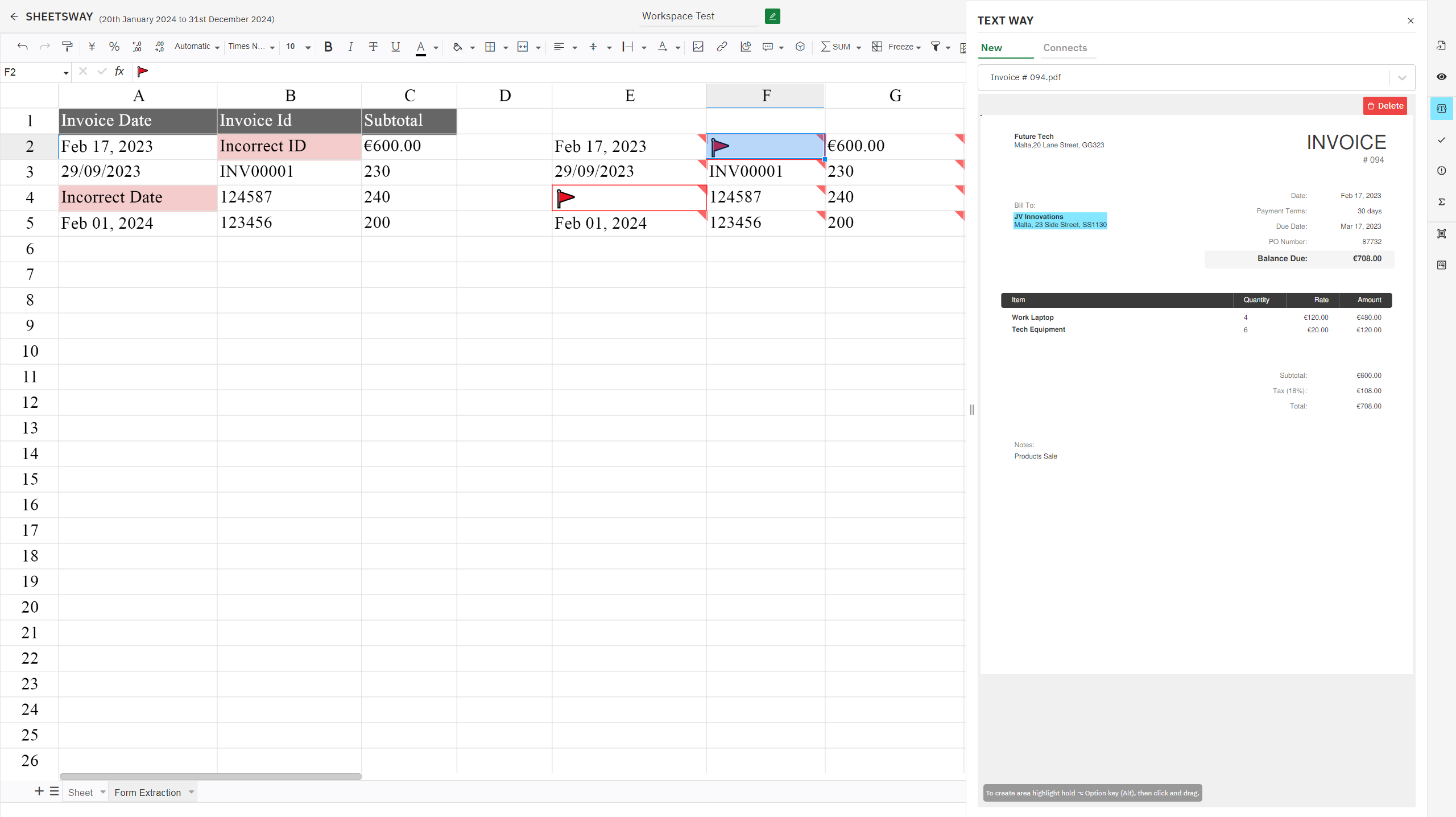 workspace excel ai automation data extraction reconciliation